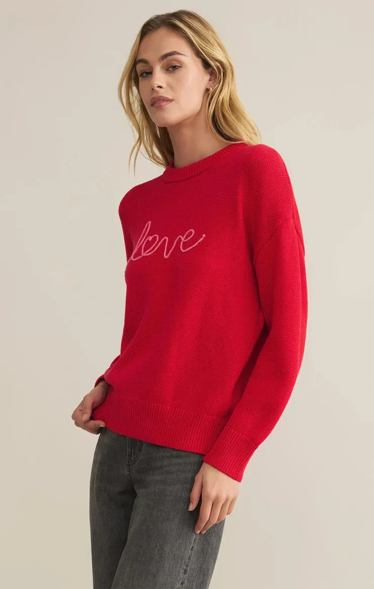 Z Supply Love Notes Boyfriend Sweater