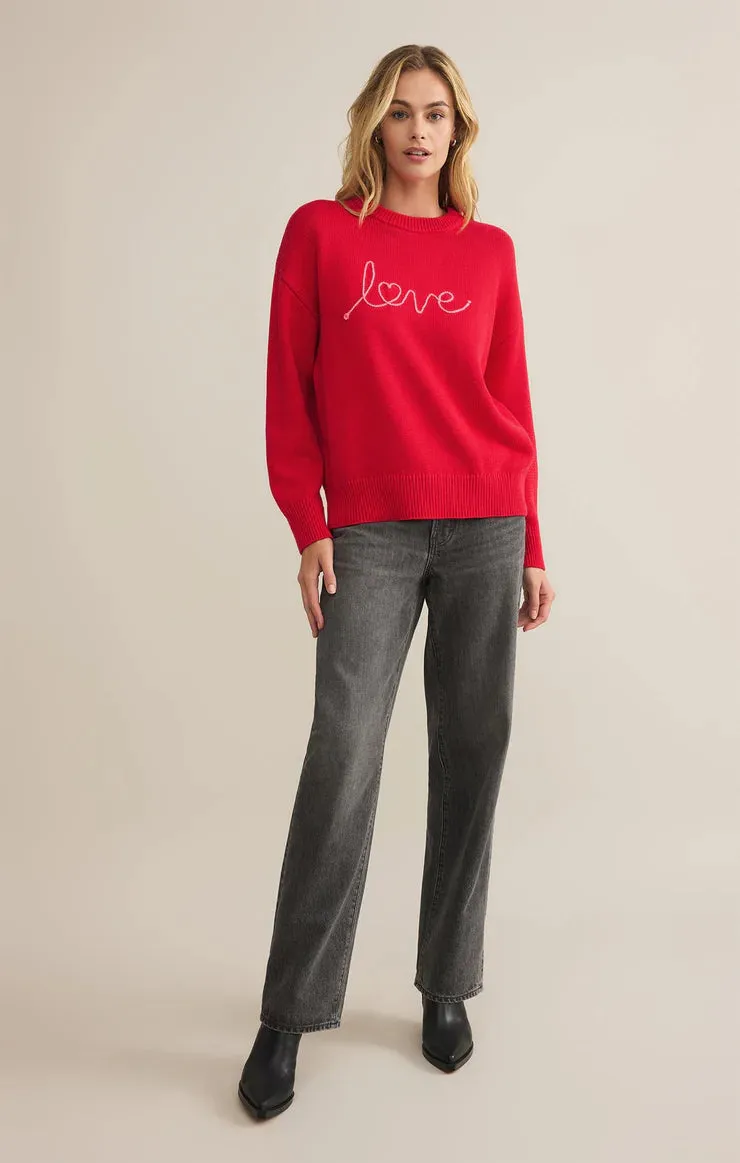 Z Supply Love Notes Boyfriend Sweater